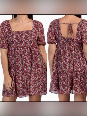 NWT BCBG Floral Mini Babydoll Dress Sz 4 NWT $108 BCBGeneration